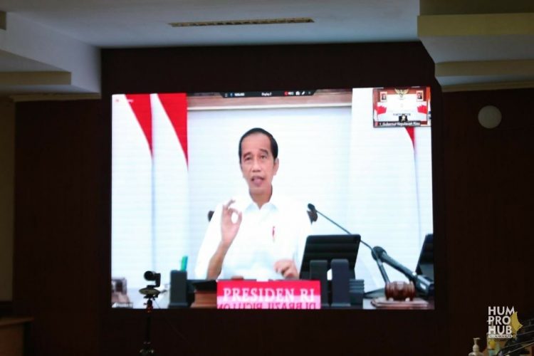 Gubernur Rapat Secara Virtual Bersama Presiden Bahas Levelisasi PPKM