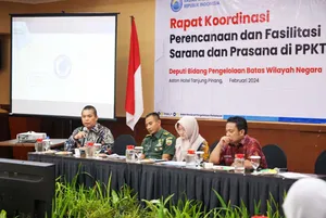 BNPP RI Gelar Rakor Fasilitasi Sarpras PPKT Kepri, Perhatian Terhadap Wilayah Perbatasan Kompleks