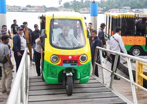 Sebanyak 11 Unit Kendaraan Listrik Tiba di Penyengat, Gantikan Bentor