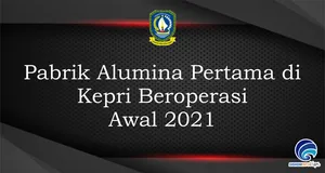 Pabrik Alumina Pertama di  Kepri Beroperasi  Awal 2021
