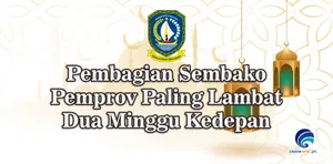 Pembagian Sembako Pemprov Paling Lambat Dua Minggu Kedepan