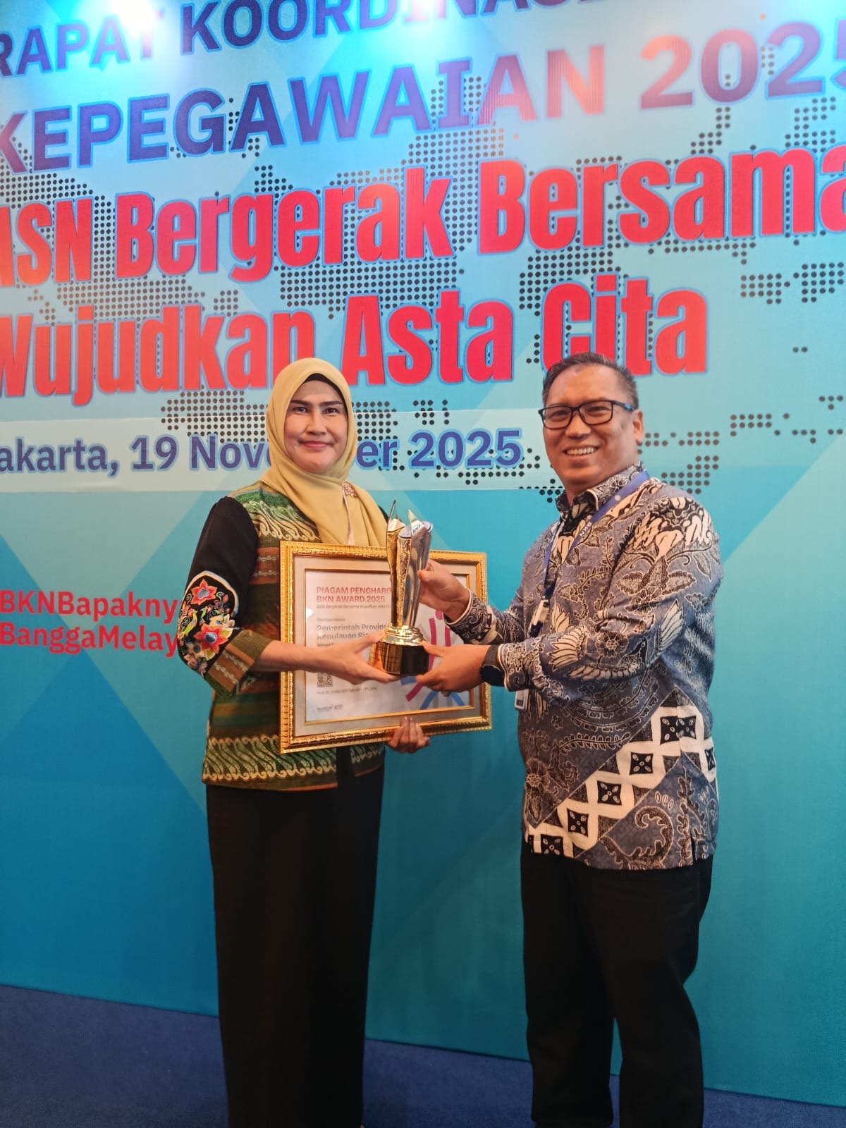 Pemprov Kepri Terbaik Kedua Inovasi Pengelolaan Kepegawaian Tingkat Nasional tahun 2025