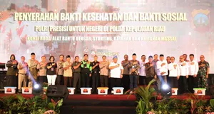 Wakapolri Didampingi Gubernur Beserta Forkopimda Kepri Hadiri Bakti Polri Presisi Untuk Negeri di Batam