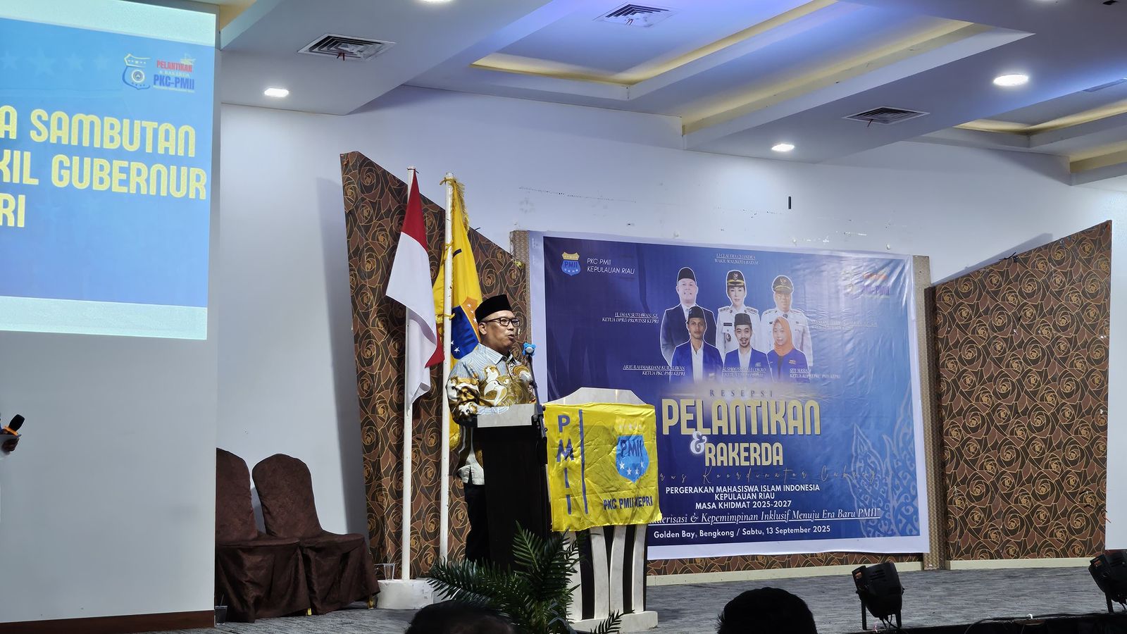 Hadiri Pelantikan PMII Kepri, Nyanyang Dukung Pembangunan SDM Mahasiswa Islam yang Unggul
