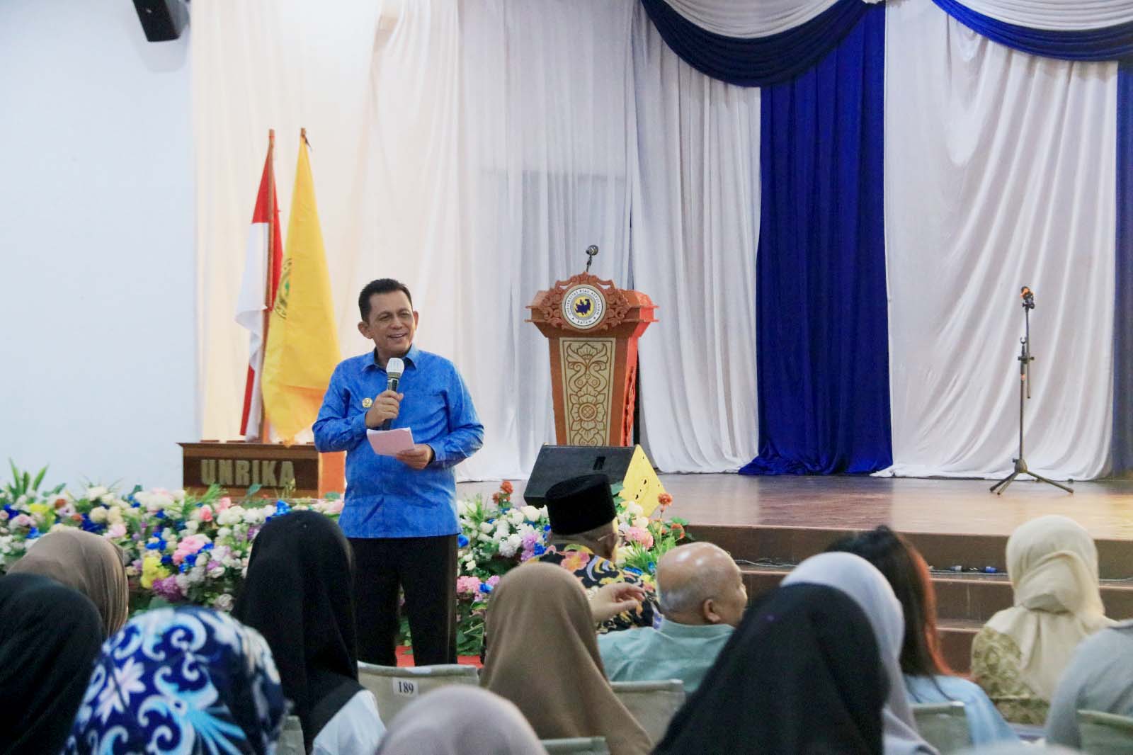 Jadi Pemateri Kuliah Umum di UNRIKA Batam, Ansar Ajak Mahasiswa Siapkan Diri Untik Masa Depan Kepri