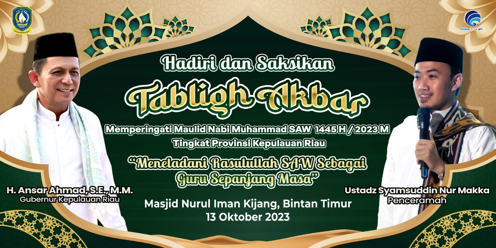 Pemprov Kepri Akan Gelar Tabligh Akbar Peringatan Maulid Nabi di Kijang