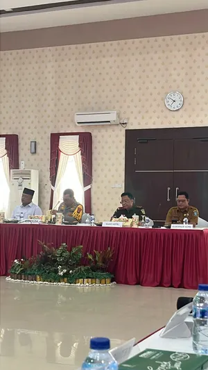 Rapat Koordinasi Pencanangan Kampung Sehat Madani dan Bebas Narkoba di Kampung Aceh Muka Kuning Kota Batam