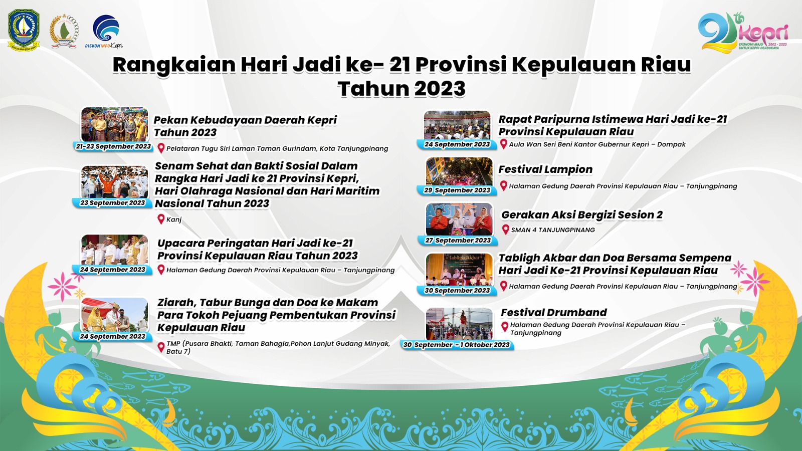 Perayaan HUT Ke-21 Kepri Diisi Dengan Beragam Kegiatan