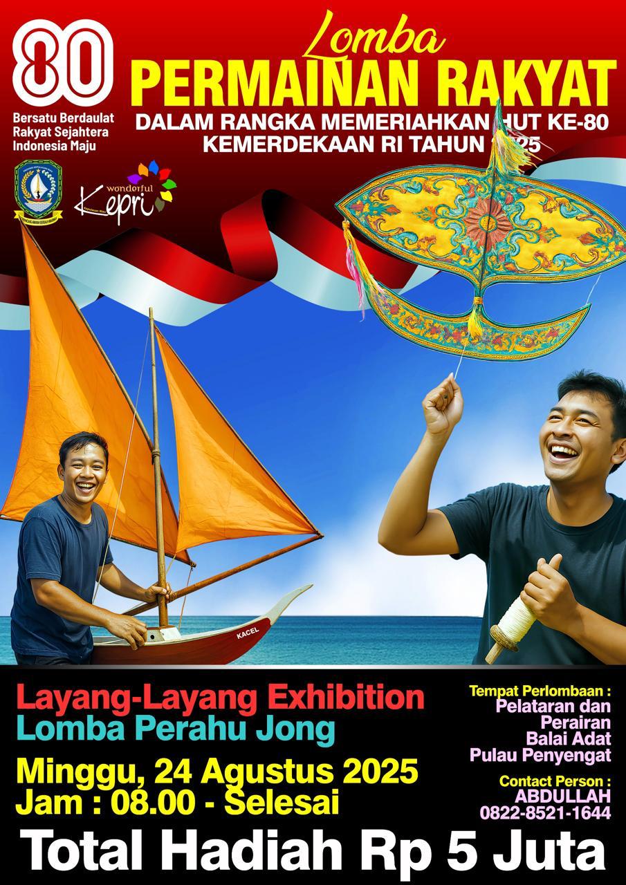 Malam Puncak Peringatan HUT ke 80  RI di Kepri Dimeriahkan The Three Generation dan Pembagian 7000 Kupon Makan Gratis