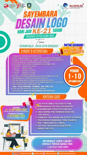 Diskominfo Kepri Kembali Gelar Sayembara Desain Logo Hari Jadi ke-21 Kepri