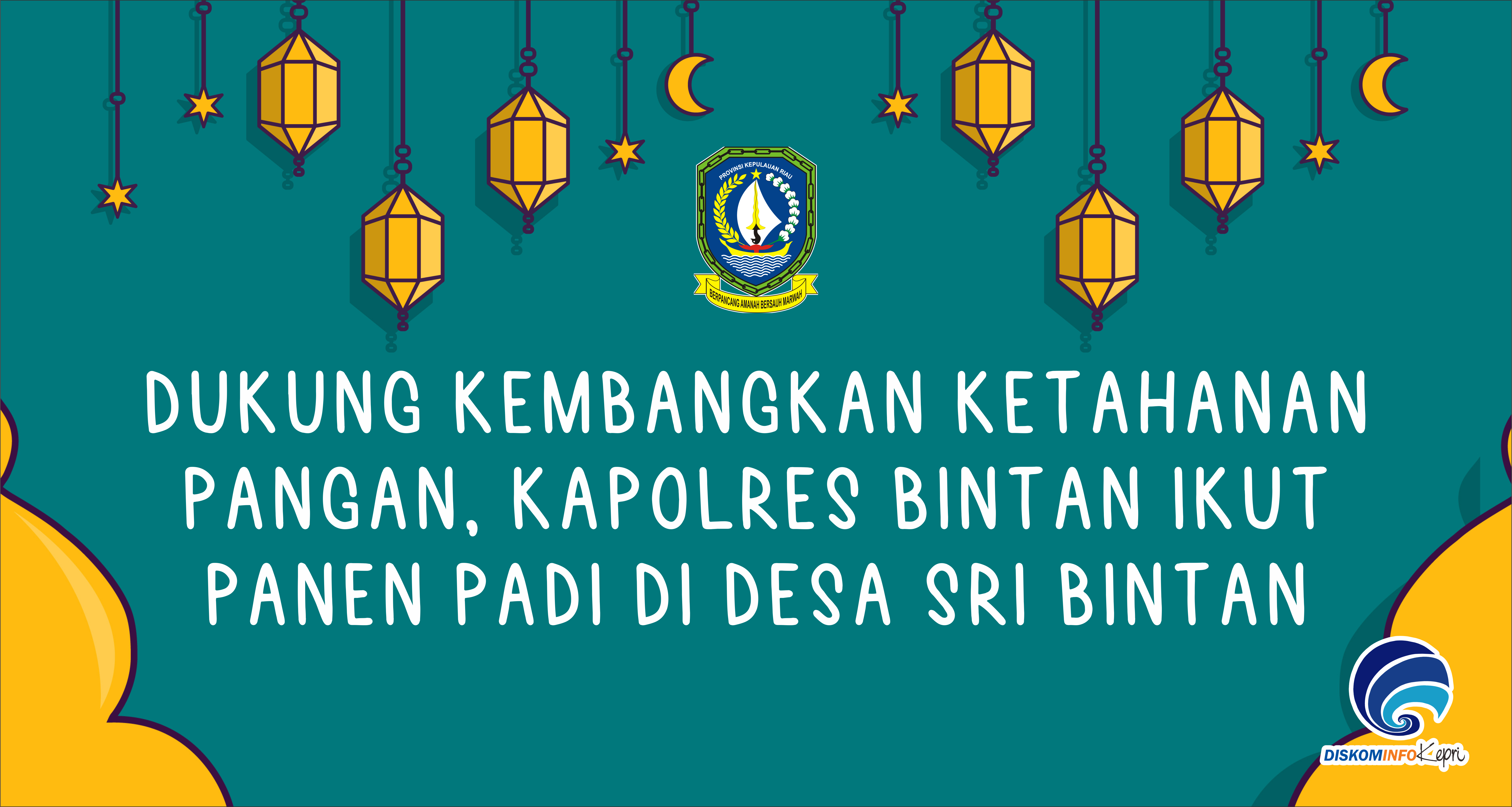 Dukung Kembangkan Ketahanan Pangan, Kapolres Bintan Ikut Panen Padi di Desa Sri Bintan