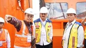 Di Atas MV Trinity Surveyor, Gubernur Ansar Resmikan Dimulainya Survey Penyelidikan Tanah Jembatan Batam-Bintan