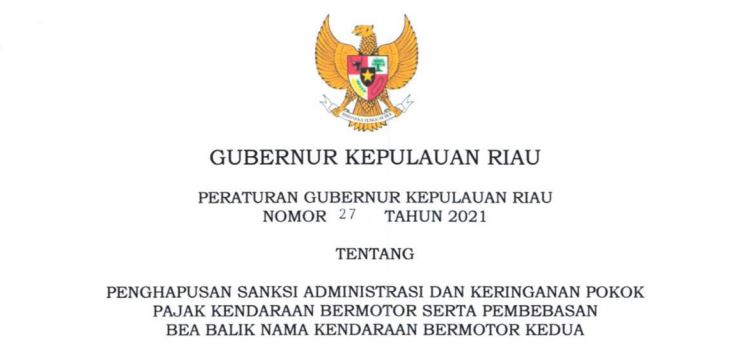 Penghapusan Sanksi Administrasi dan Keringanan Pokok Pajak Kendaraan Bermotor