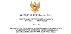 Penghapusan Sanksi Administrasi dan Keringanan Pokok Pajak Kendaraan Bermotor