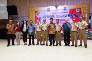 Kementan Lepas Ekspor 985 Babi dari Kepri  Tujuan Singapura