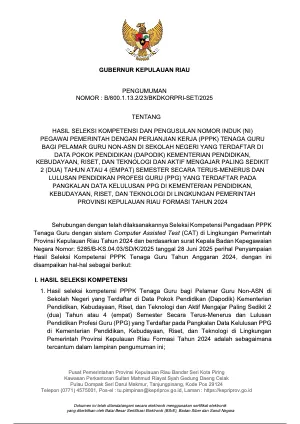 Pratinjau PENGUMUMAN_HASIL_SELEKSI_KOMPETENSI_PPPK_TAHAP_II_TENAGA_GURU.pdf