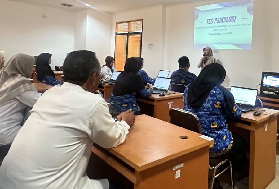 UPTD Penilaian Kompetensi Pegawai BKD dan KORPRI Provinsi Kepulauan Riau Fasilitasi Tes Psikologi Calon Penerima Beasiswa Kedokteran Kabupaten Bintan