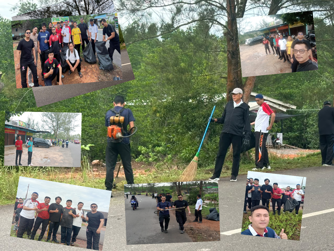 Disdik Kepri Turut Ambil Bagian dalam Gotong Royong Bersama di Kawasan Jalan Raya Dompak