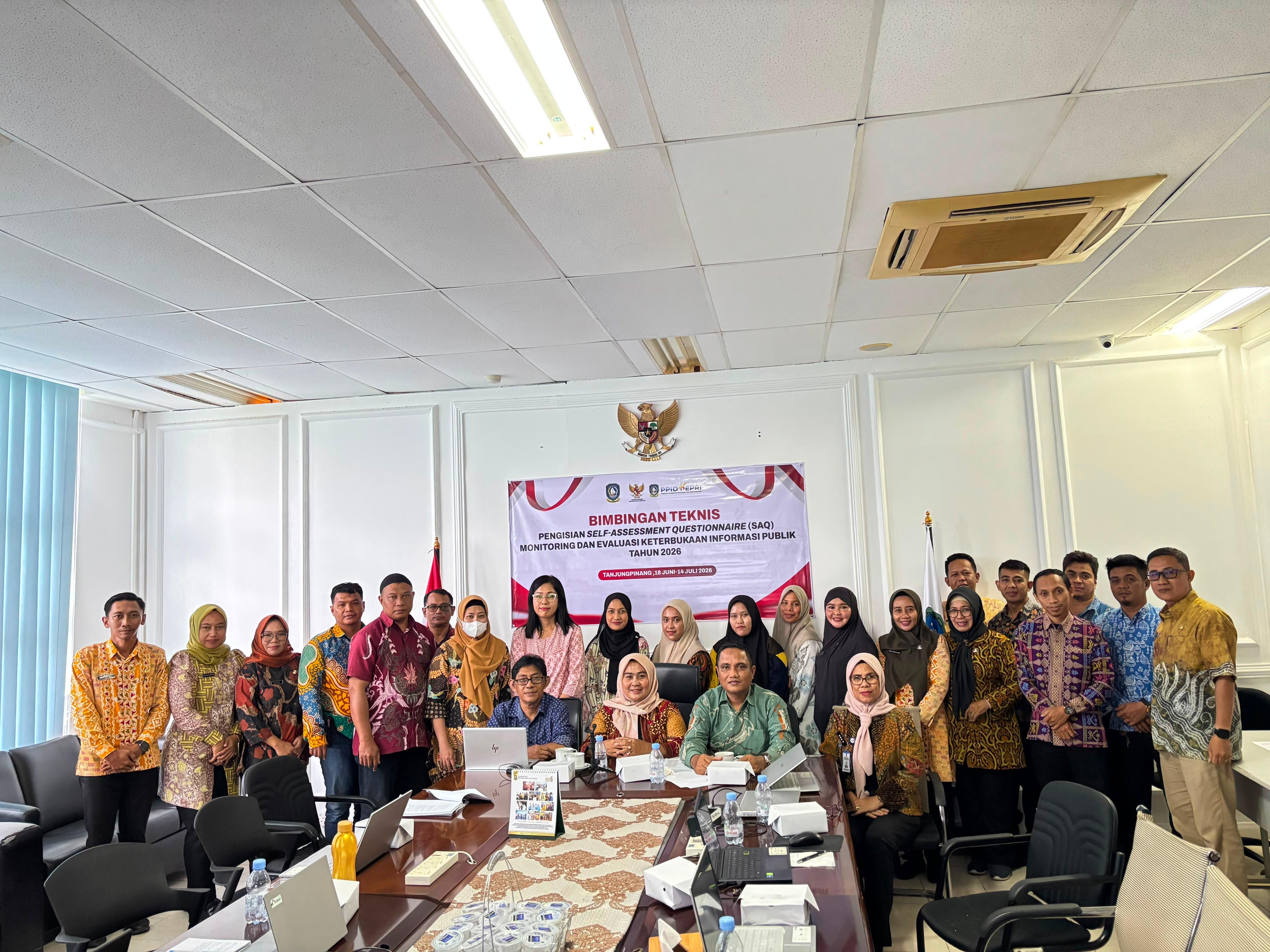 Persiapkan Monev 2026, Diskominfo Kepri Gelar Pembekalan Pengisian SAQ untuk PPID Pelaksana