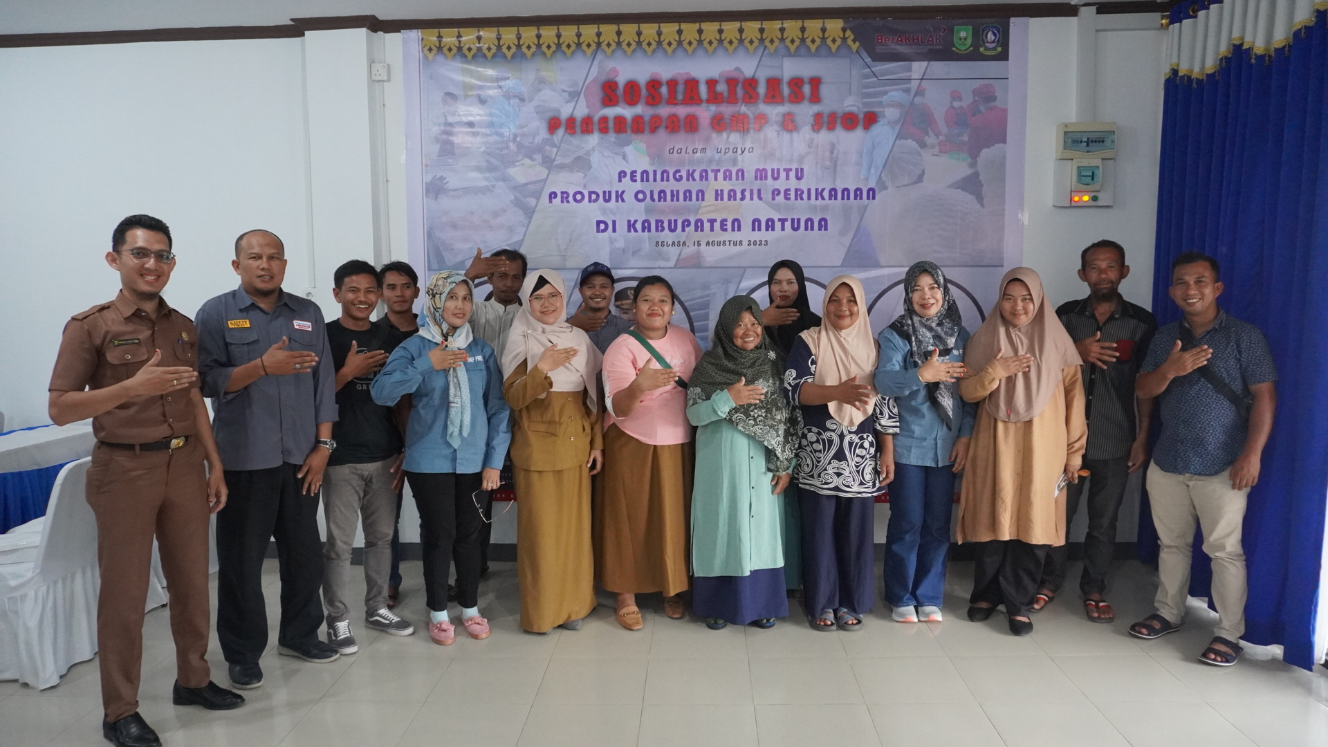 Bidang Pengolahan dan Pemasaran DKP Gelar Sosialisasi GMP dan SSOP bagi Pelaku Usaha Pengolahan Hasil Perikanan/Unit Pengolah Ikan (UPI) di Kabupaten Natuna