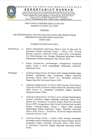 SK Pembentukan dan Susunan Tim PPID