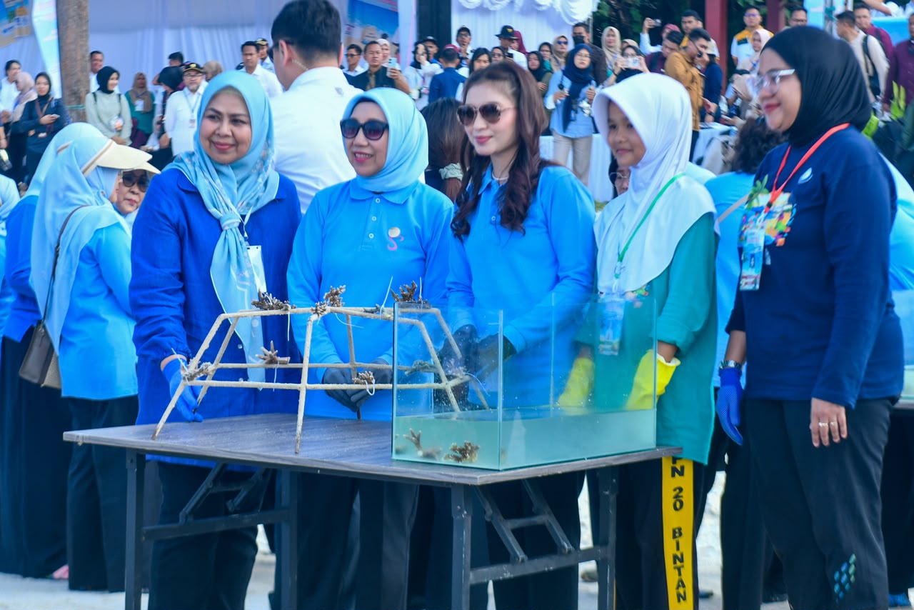 Perkuat Konservasi Laut, Selvi Gibran Transplantasi Karang dan Lepasliarkan Tukik di Pantai Dugong