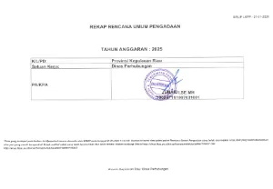 Rencana Umum Pengadaan (RUP) / SIRUP Tahun 2025