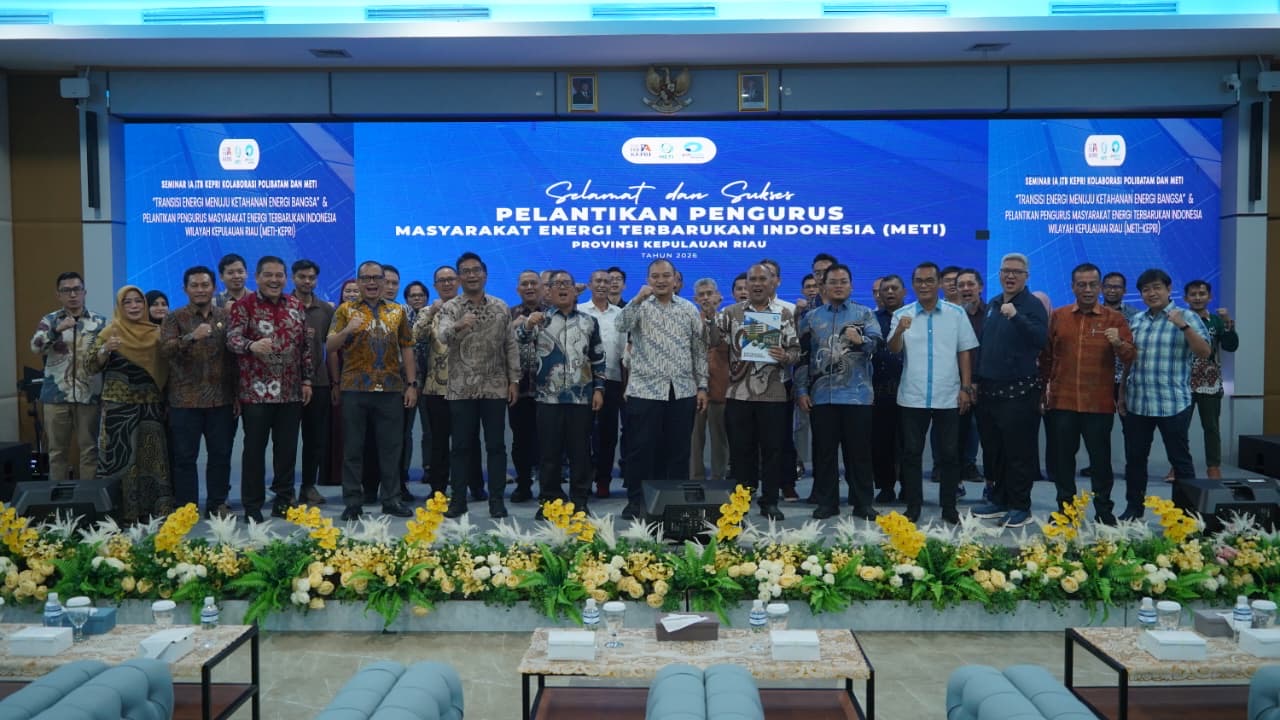 Wagub Nyanyang Ajak Perkuat Kolaborasi Pengembangan Energi Terbarukan, Pengurus METI Kepri Resmi Dikukuhkan