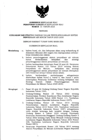 Peraturan, Keputusan, dan/atau Kebijakan