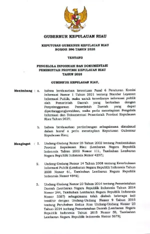 SK Pembentukan dan Susunan Tim PPID