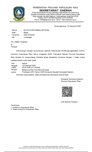 Informasi/Kebijakan dalam Pertemuan Terbuka