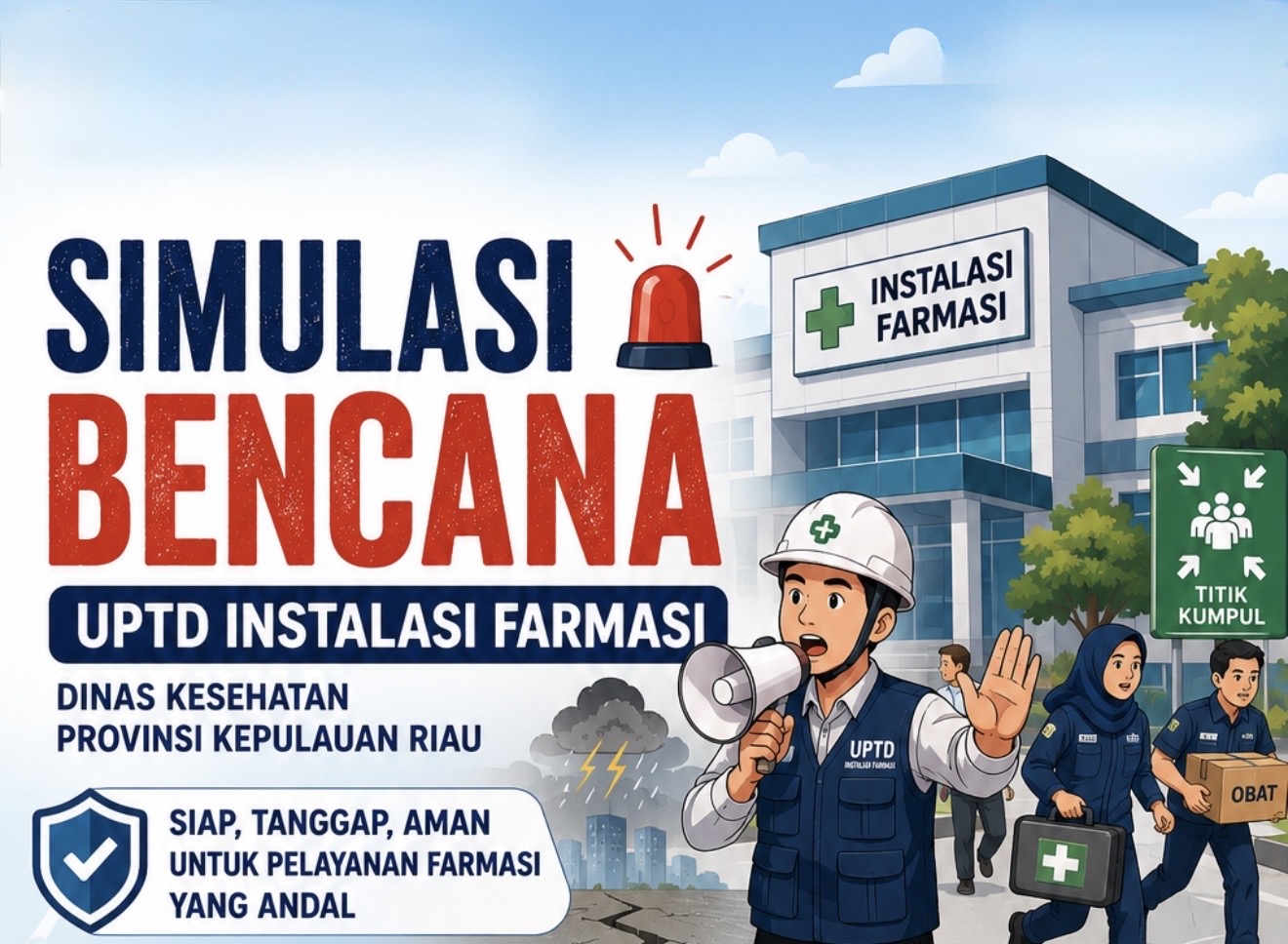 Simulasi Bencana sebagai Upaya Meningkatkan Kesiapsiagaan di UPTD Instalasi Farmasi Dinas Kesehatan Provinsi Kepulauan Riau