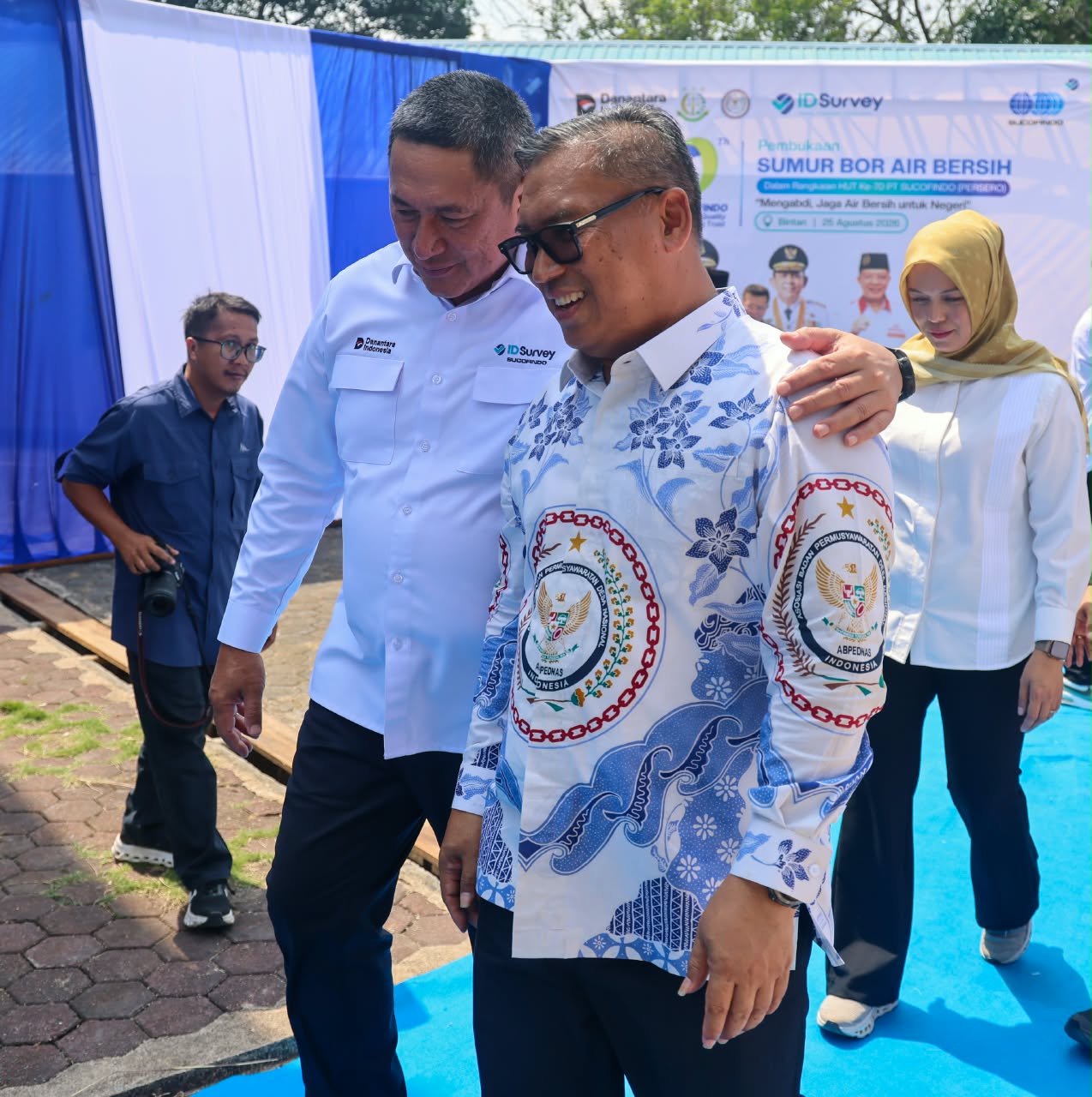 Wagub Nyanyang bersama SUCOFINDO dan ABPEDNAS Resmikan Sumur Bor Air Bersih di Toapaya Selatan