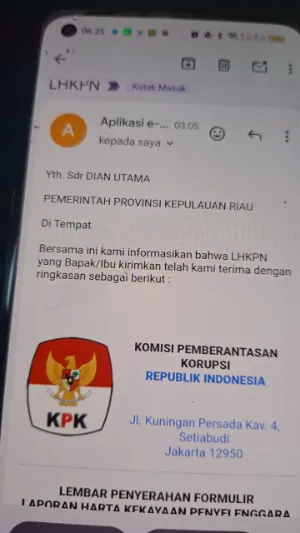 BUKTI LAPOR LHKPN 2025 DIAN UTAMA