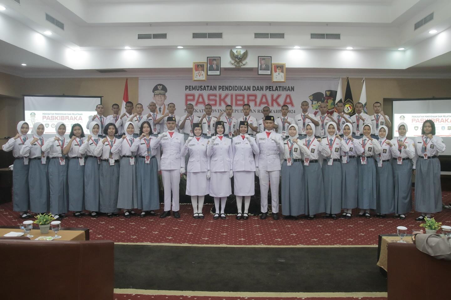 Penyampaian Materi Oleh Dpd Ikal Lemhanas Kepri Kepada Peserta Paskibraka Tingkat Provinsi Kepri Tahun 2024