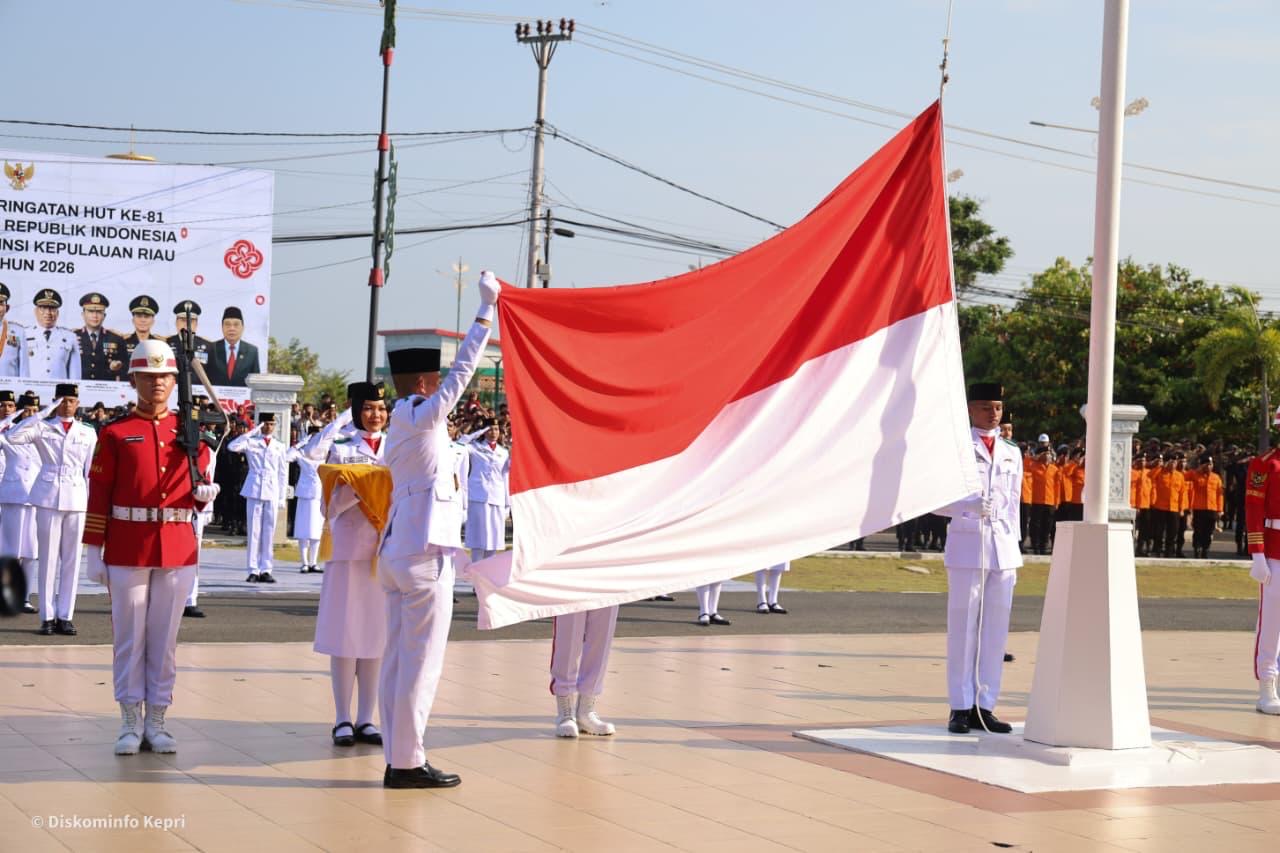 Pimpin Upacara HUT ke-81 RI di Kepri, Gubenur Ansar Tekankan Peran Kepri sebagai Perisai Kedaulatan Maritim Indonesia