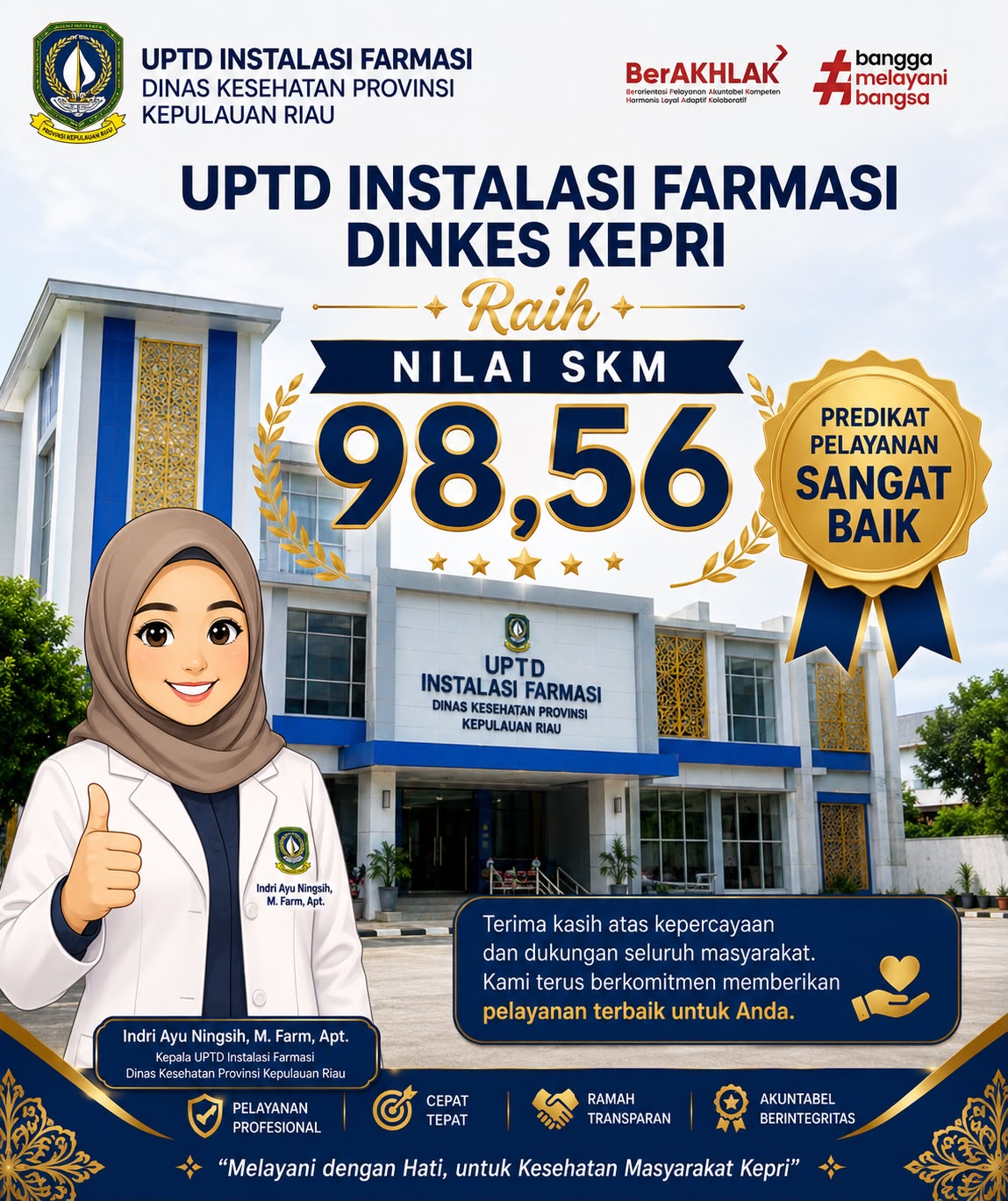 Raih Nilai SKM 98,56 dengan Predikat Pelayanan Sangat Baik