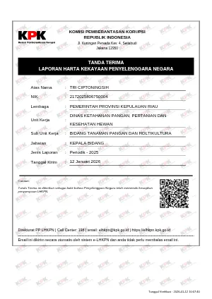 BUKTI LAPOR LHKPN 2025 TRI CIPTONINGSIH