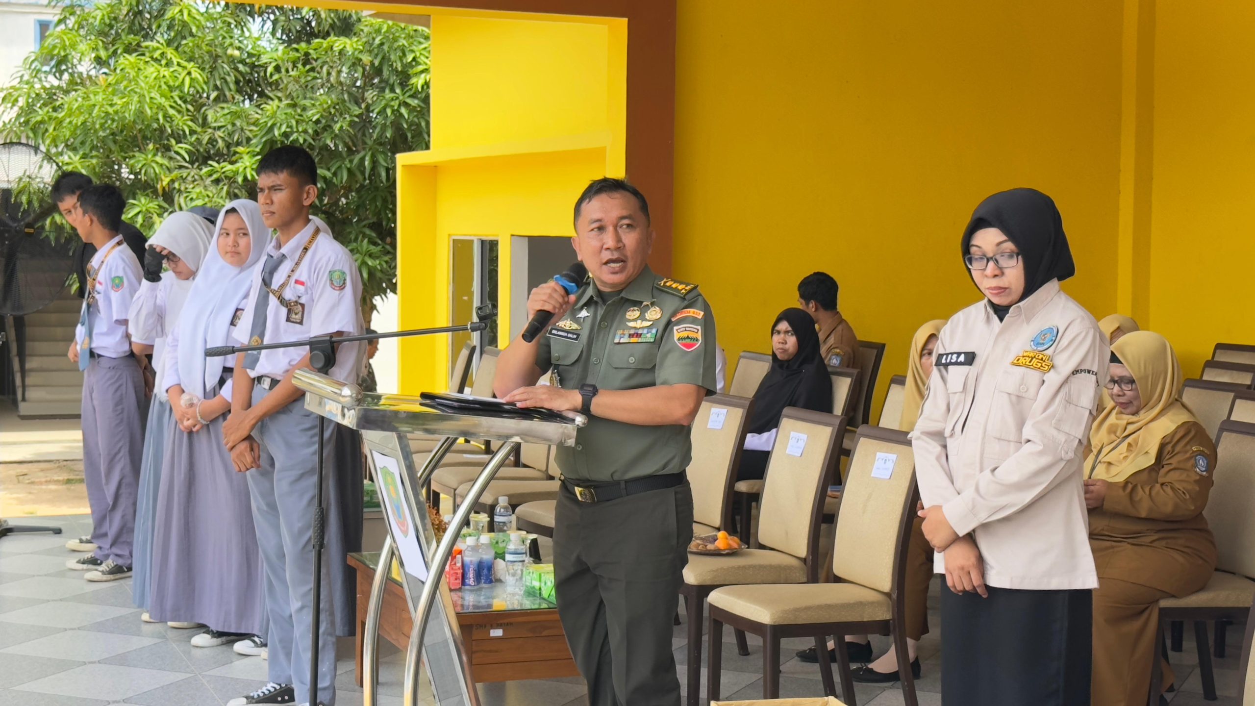 Gandeng Korem 033/ WP, Bakesbangpol Kepri Laksanakan Penguatan Idelogi Pancasila dan Wawasan Kebangsaan Kepada 1.200 Pelajar