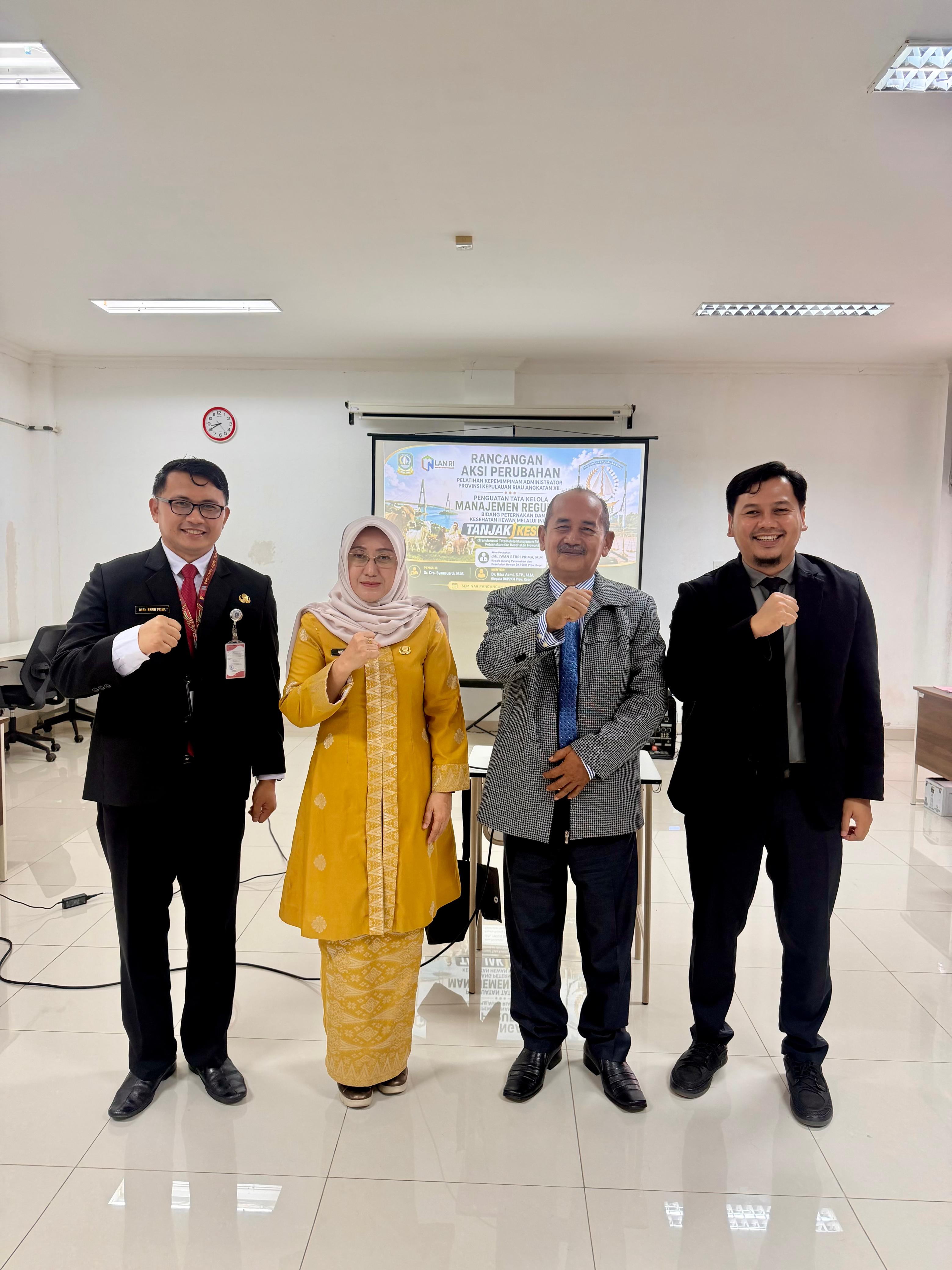 Kepala DKP2KH Kepri Hadiri Seminar Rancangan Aksi Perubahan, Dukung Inovasi TANJAK KESWAN


