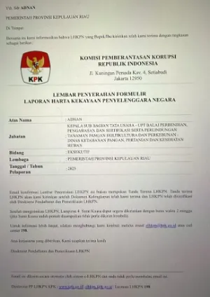BUKTI LAPOR LHKPN 2025 ADNAN