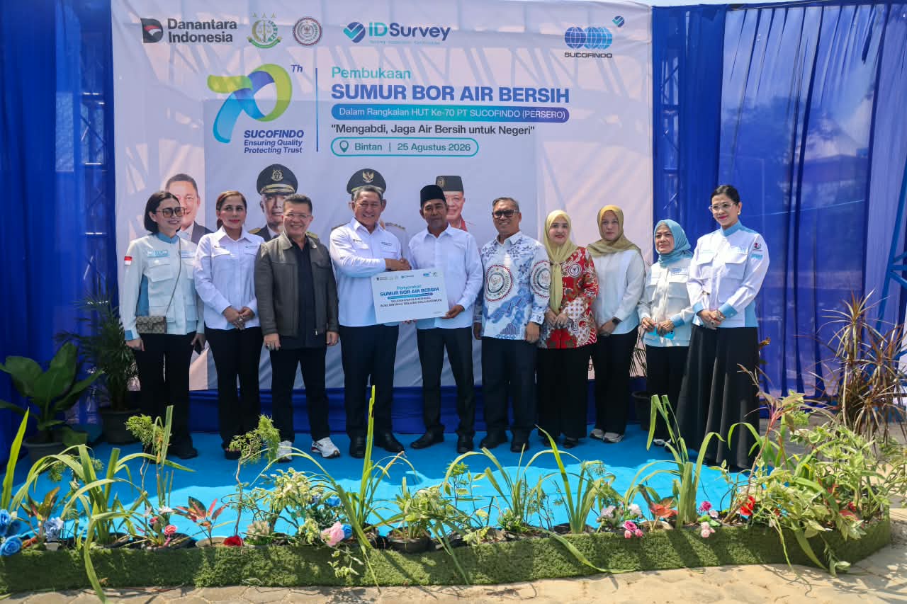 Wagub Nyanyang bersama SUCOFINDO dan ABPEDNAS Resmikan Sumur Bor Air Bersih di Toapaya Selatan