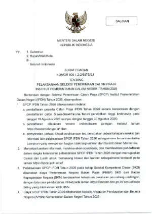 Pratinjau SE Pelaksanaan SPCP IPDN TA 2026.pdf