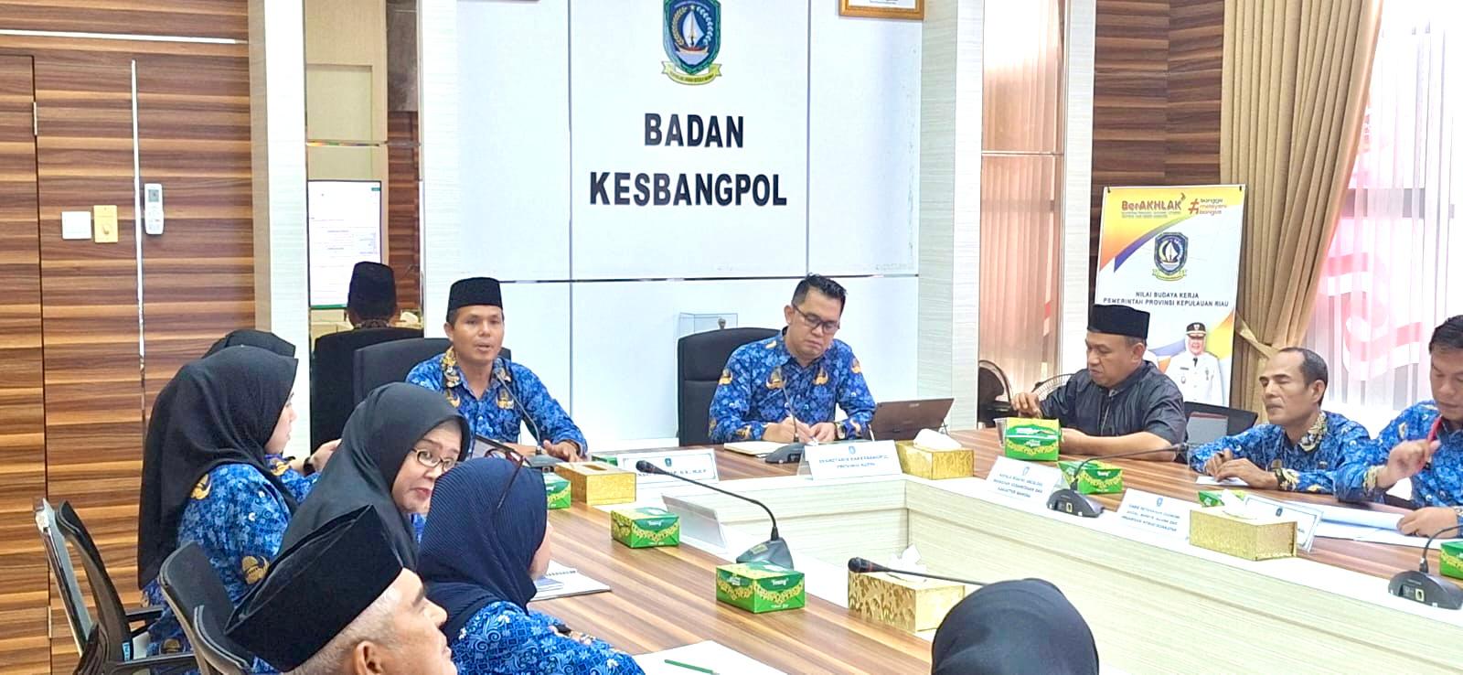Bakesbangpol Kepri Gelar Rapat Penyusunan Matriks Pembagian Peran dan Hasil Tahun 2025