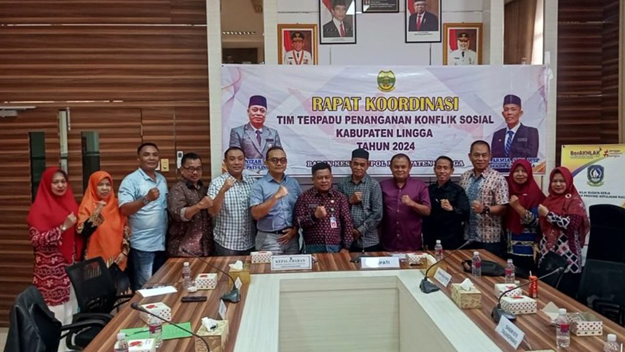 Bakesbangpol Kepri Gelar Rapat Koordinasi Tim Terpadu Penanganan Konflik Sosial Bersama Bakesbangpol Kabupaten Lingga