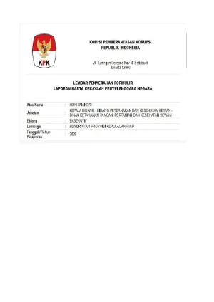 BUKTI LAPOR LHKPN 2025 HONISMANDRI