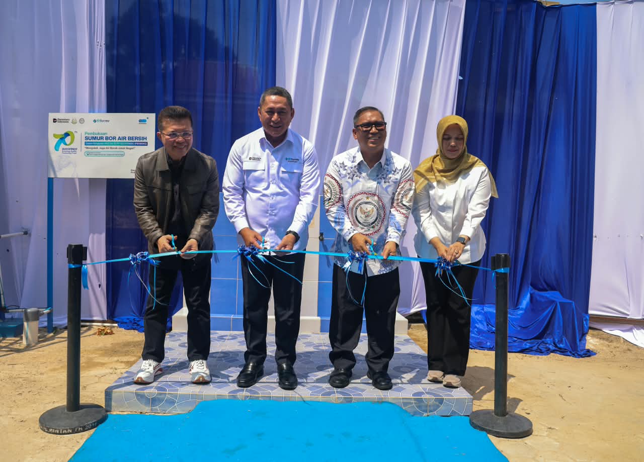 Wagub Nyanyang bersama SUCOFINDO dan ABPEDNAS Resmikan Sumur Bor Air Bersih di Toapaya Selatan
