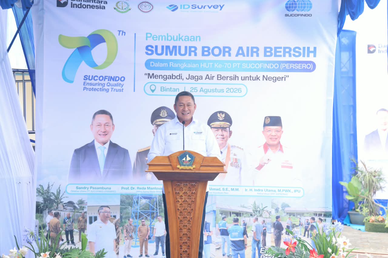 Wagub Nyanyang bersama SUCOFINDO dan ABPEDNAS Resmikan Sumur Bor Air Bersih di Toapaya Selatan