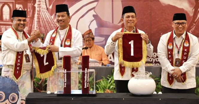 Rapat Pleno Pengundian dan Penetapan Nomor Urut Pasangan Calon Gubernur dan Wakil Gubernur Kepulauan Riau Tahun 2024