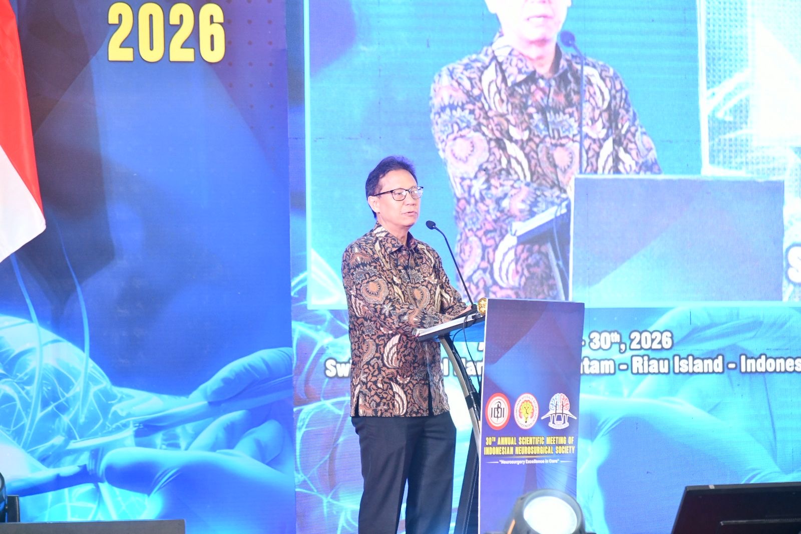Dampingi Menteri Kesehatan RI, Sekdaprov Kepri Hadiri Pertemuan Ilmiah Tahunan ke- 30 Ahli Bedah Saraf Indonesia